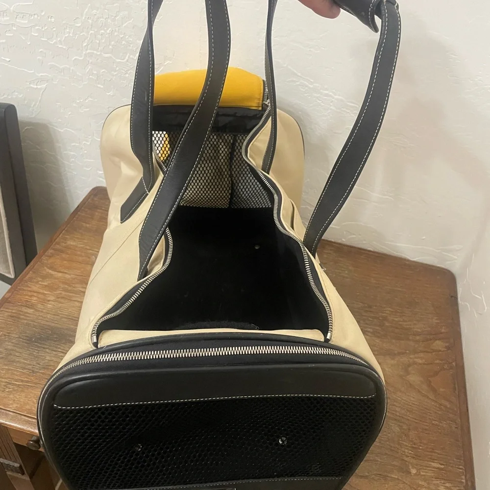 Coach Black and Tan Pet Bag